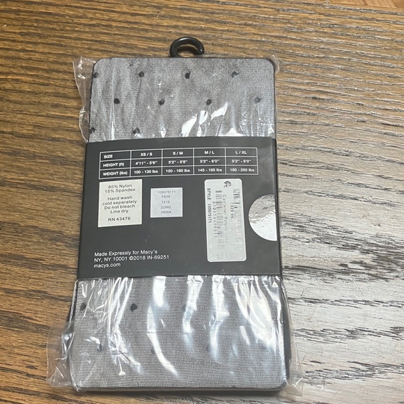 INC International Concepts Sheer Black Polka Dot Tights/Stockings - Picture 2 of 5